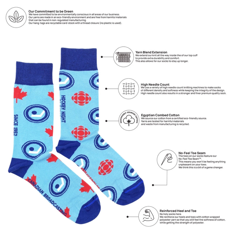 Friday Sock Co. - Men's Cbc Hockey Night in Canada Mismatched Socks
