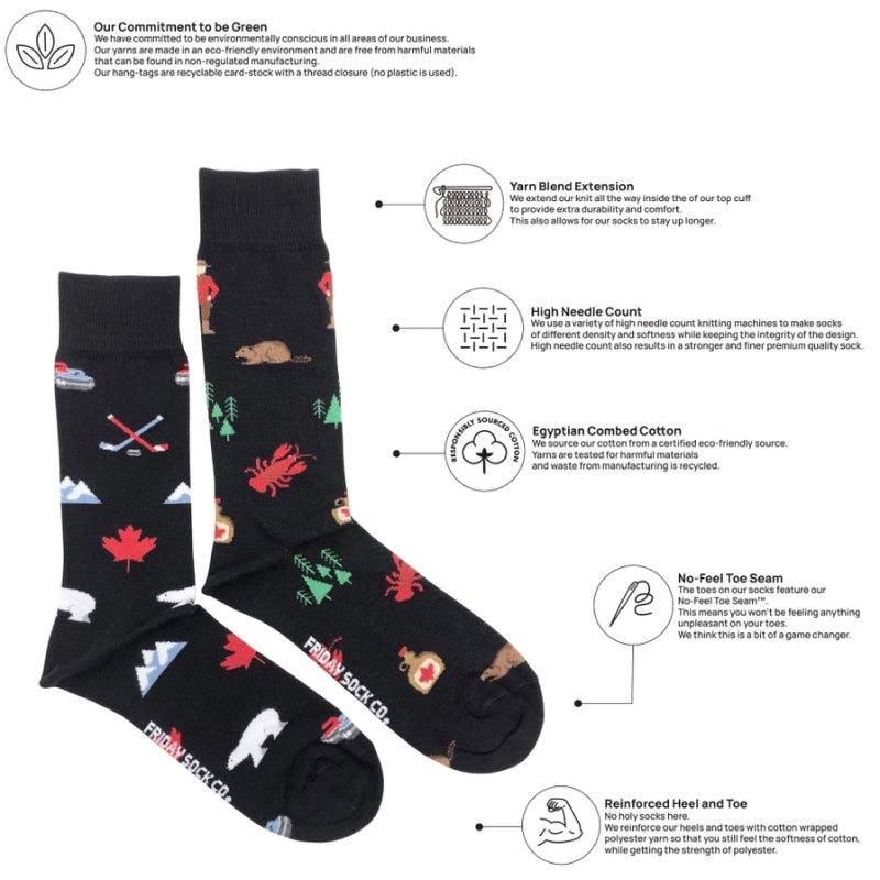 Friday Sock Co. - Men's Canada Icons Socks