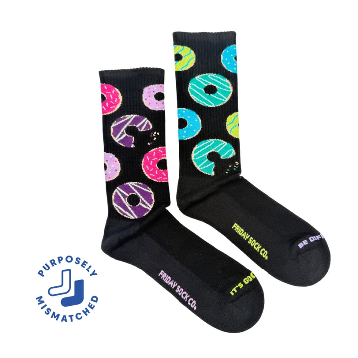 Friday Sock Co. - Men's Donut Neon Athletic Socks