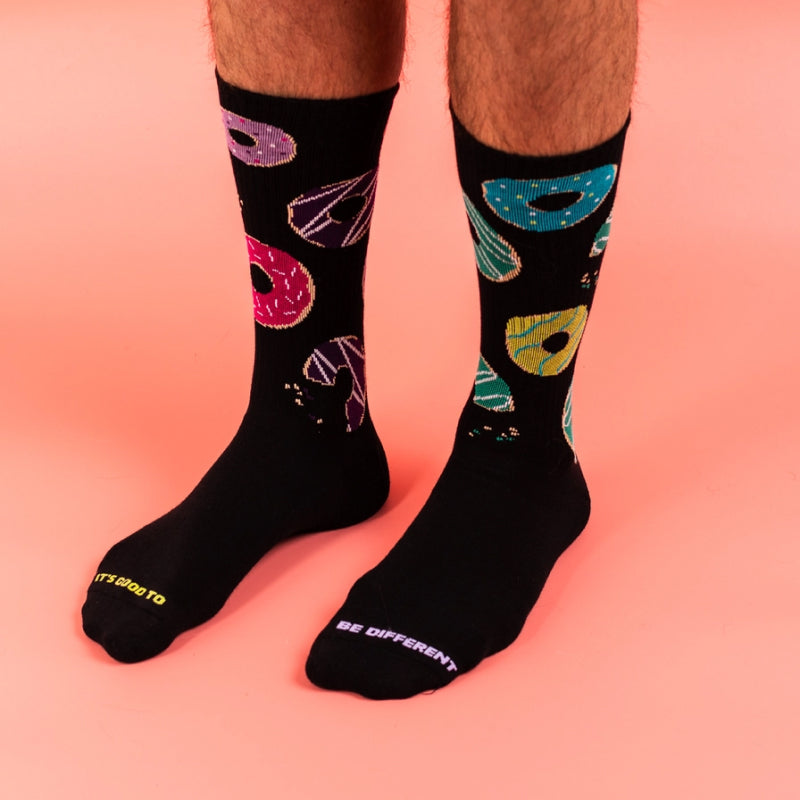 Friday Sock Co. - Men's Donut Neon Athletic Socks