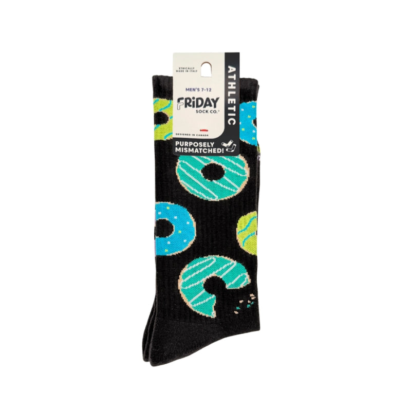 Friday Sock Co. - Men's Donut Neon Athletic Socks
