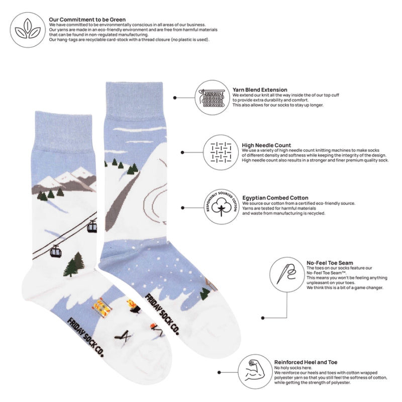 Friday Sock Co. - Men's Ski Scene Socks