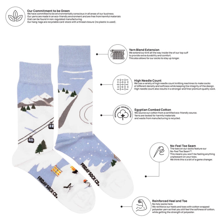 Friday Sock Co. - Men's Ski Scene Socks