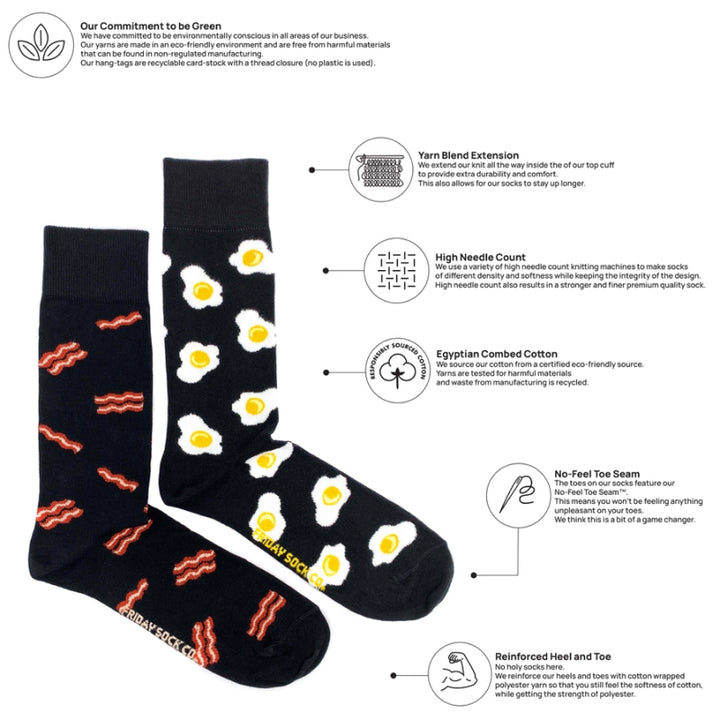 Friday Sock Co. - Men’s Bacon & Eggs Socks