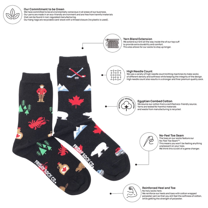 Friday Sock Co. - Women's Canada Icons Socks
