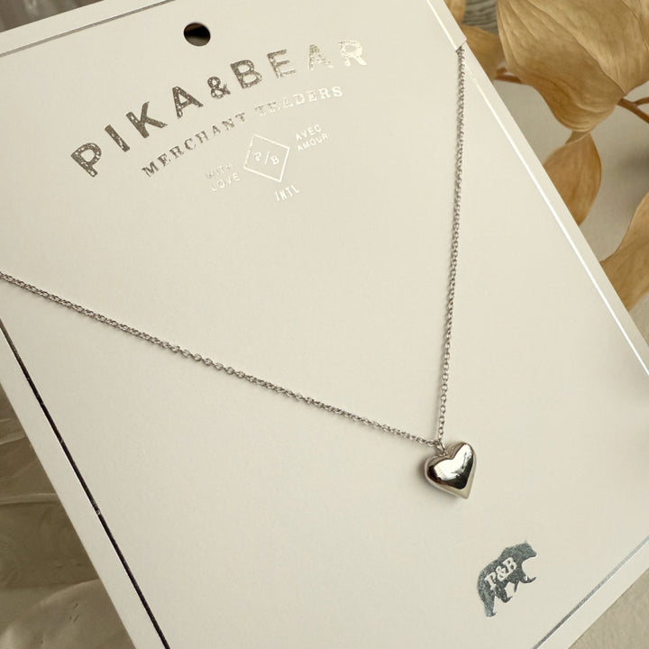 Pika & Bear "Tresna" Heart Charm Necklace