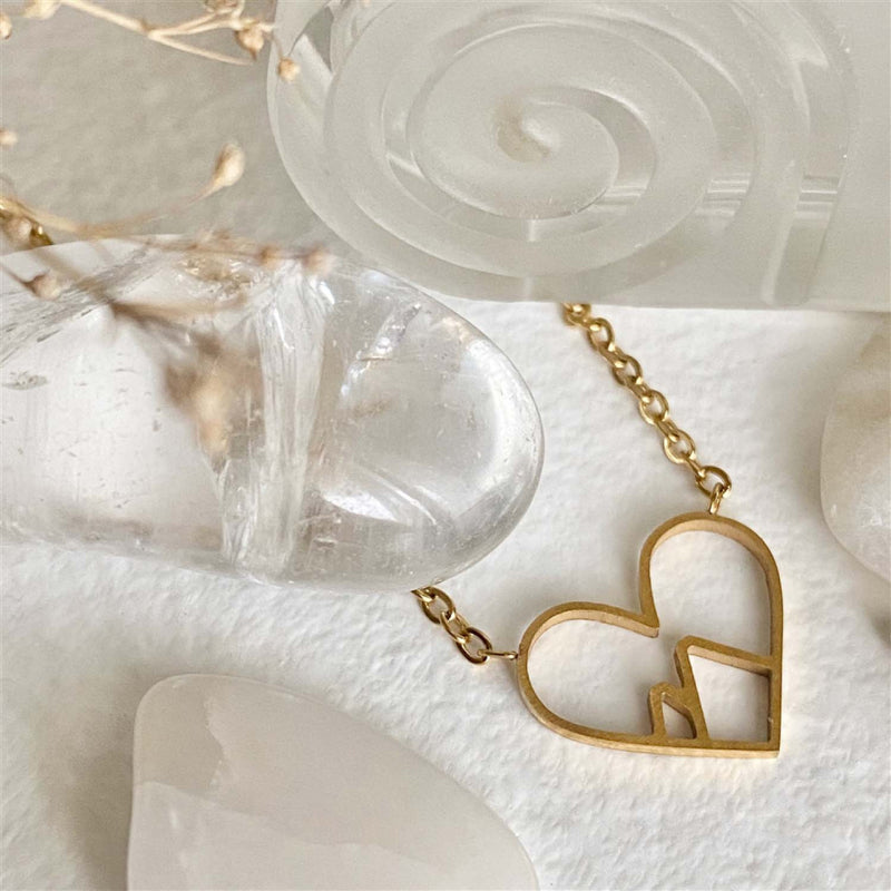 Pika & Bear "Burgess" Heart of the Mountains Charm Necklace