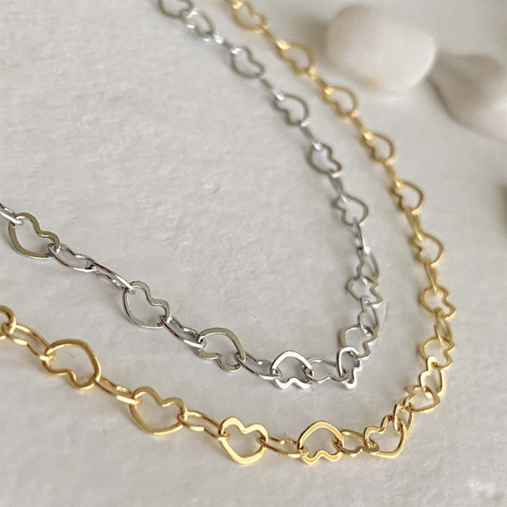 Pika & Bear "Love Bites" Linked Hearts Chain Bracelet