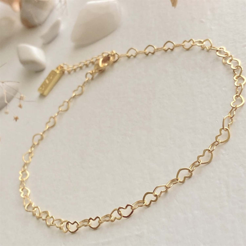 Pika & Bear "Love Bites" Linked Hearts Chain Bracelet