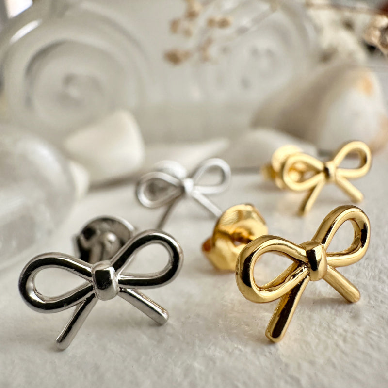 Pika & Bear "Zooey" Bow Stud Earrings