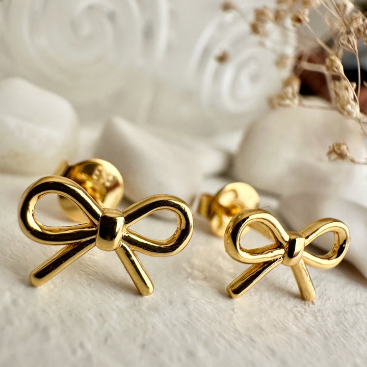 Pika & Bear "Zooey" Bow Stud Earrings