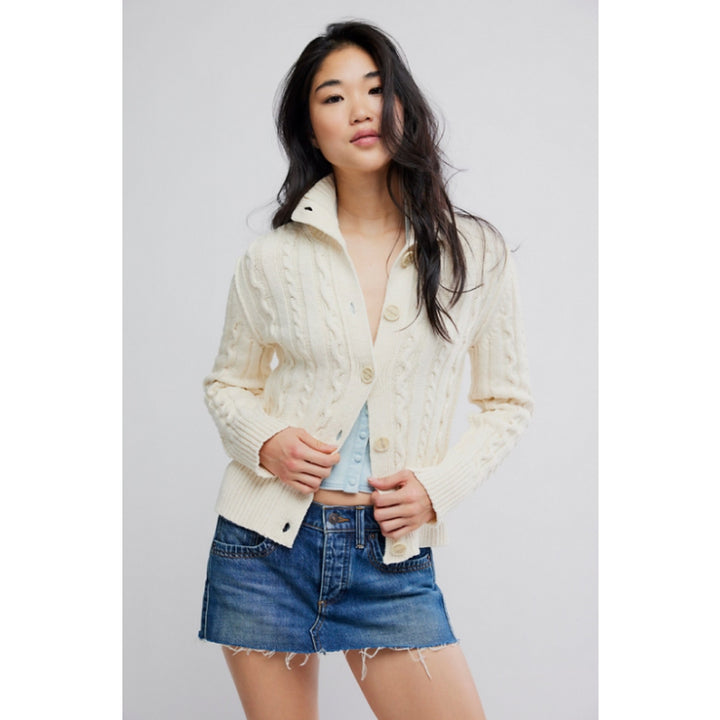 Free People We The Free Cable Collar Cardi