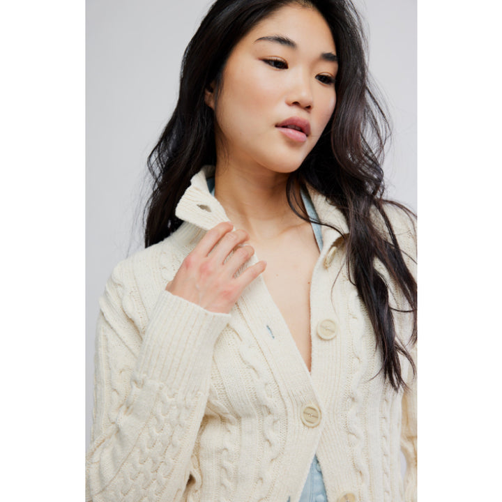 Free People We The Free Cable Collar Cardi