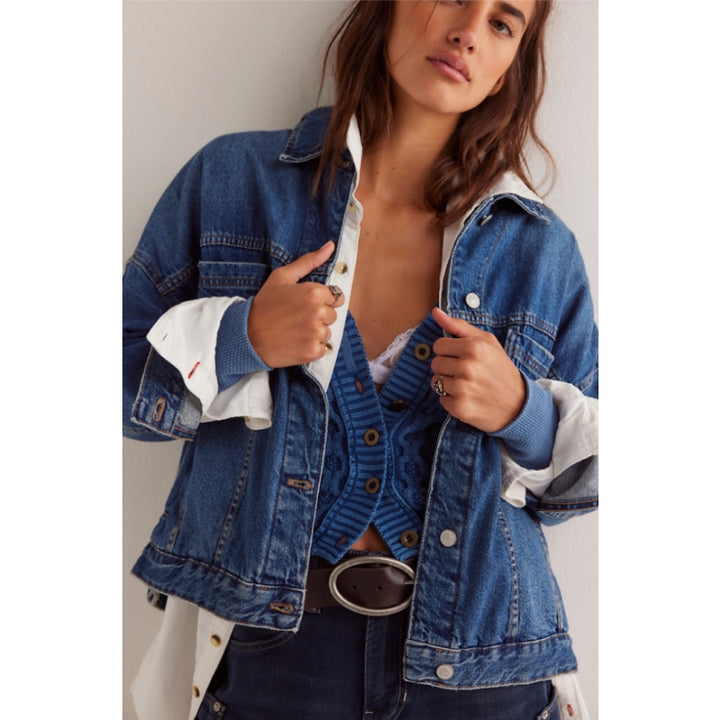 Free People Opal Swing Denim Jacket