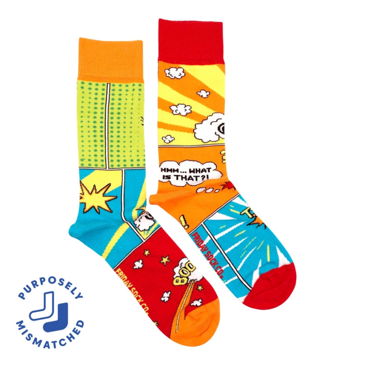 Friday Sock Co. Men's Comic Book Socks