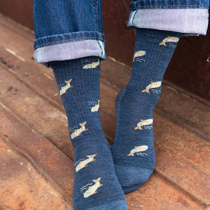 Friday Sock Co. Men's Fish Merino Wool Socks