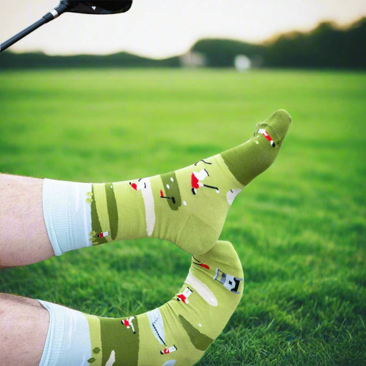 Friday Sock Co. Men's Funny Golf Scene Socks