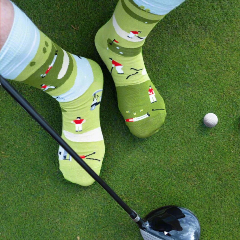 Friday Sock Co. Men's Funny Golf Scene Socks