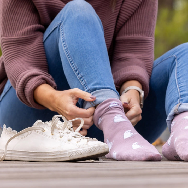 Friday Sock Co. Women's White Cat Socks