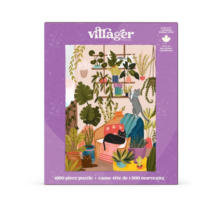 Villager Puzzles Balcony Cats | 1000-Piece Puzzle | Designed in Canada