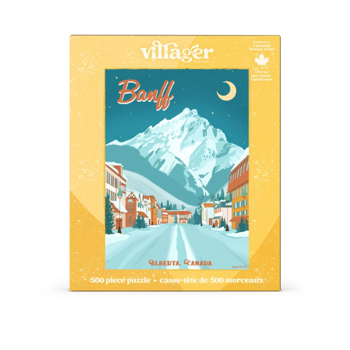 Villager Puzzles Banff Moonlight | 500-Piece Puzzle | Designed in Canada