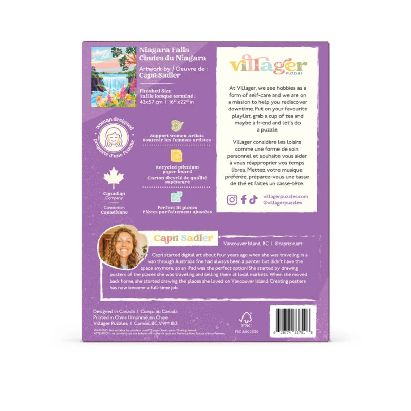 Villager Puzzles Niagara Falls | 500-Piece Puzzle | Designed in Canada