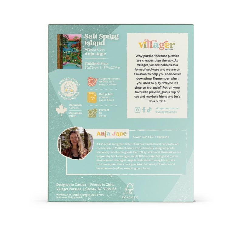 Villager Puzzles Salt Spring Island 1000-Piece Puzzle | Designed in BC Canada