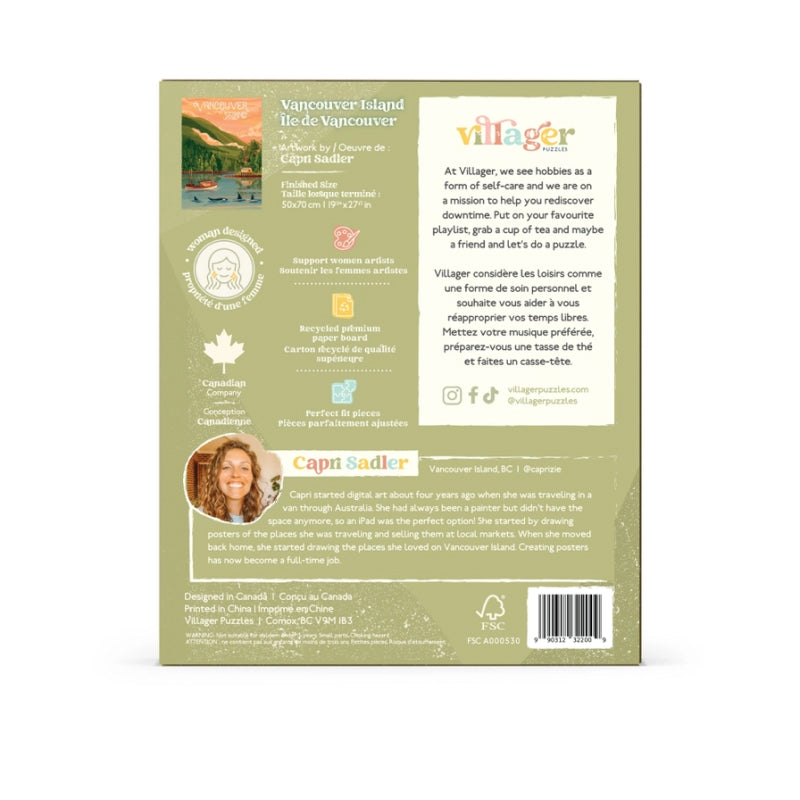 Villager Puzzles Vancouver Island | 1000-Piece Puzzle | Designed in Canada