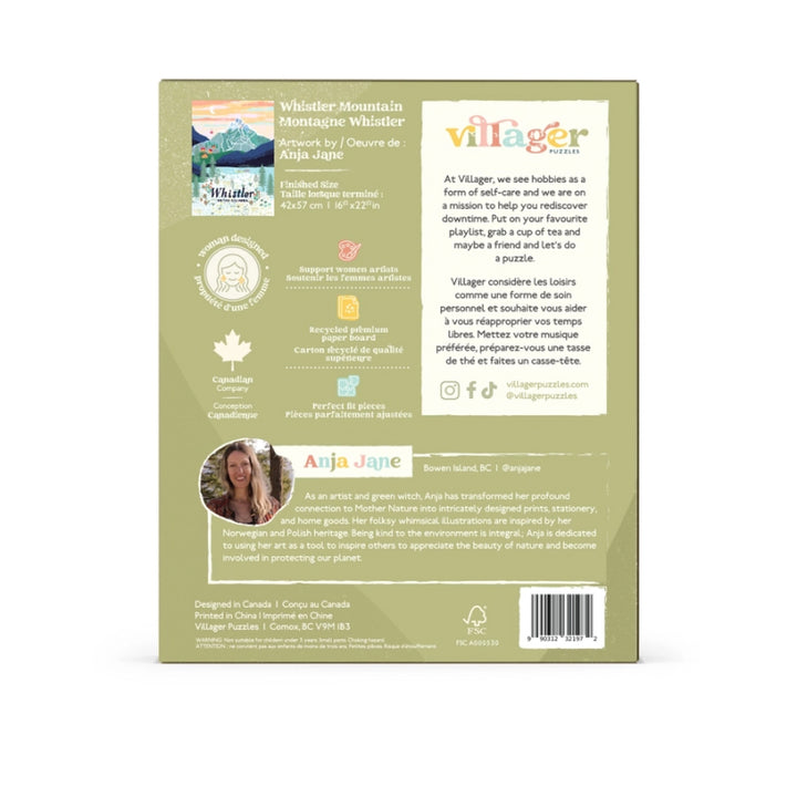 Villager Puzzles Whistler Mountain | 500-Piece Puzzle | Designed in Canada