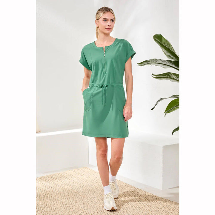 Tribal Zip Dress With Drawcord