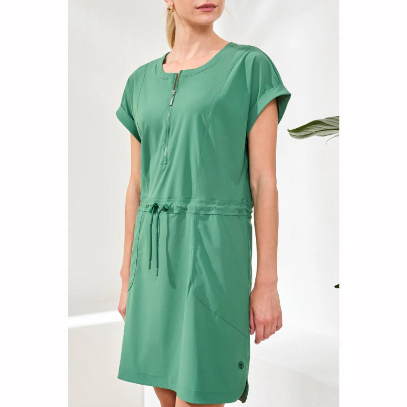 Tribal Zip Dress With Drawcord