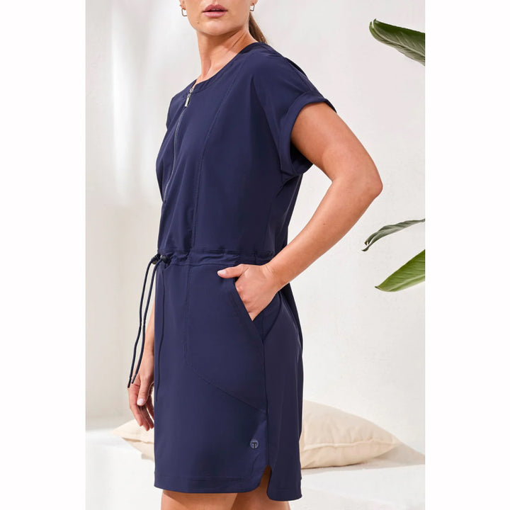 Tribal Zip Dress With Drawcord