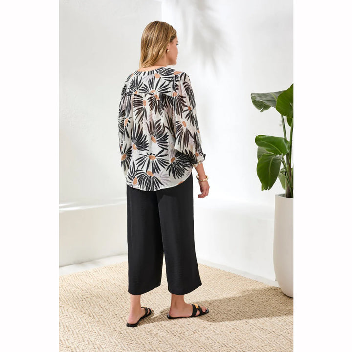 Chemisier tribal fluide à manches dolman