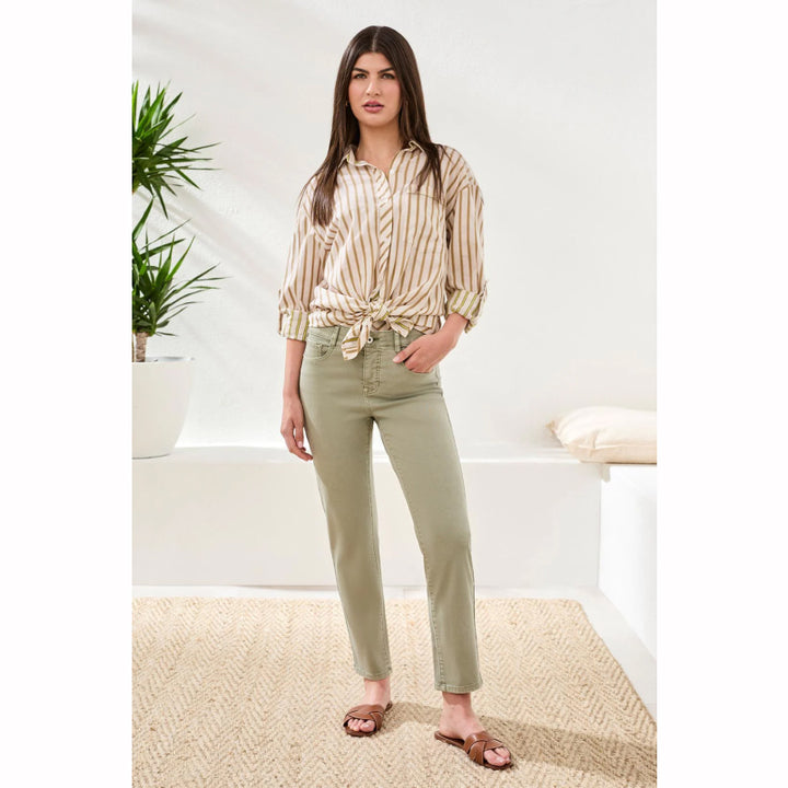 Tribal Sophia Curvy Hugging Straight Ankle Jeans