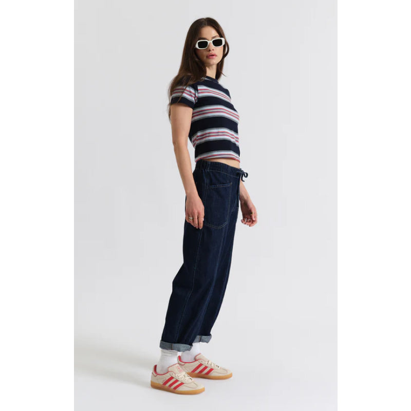 Daze Denim Villa Drawstring Barrel Leg - Blue Mood