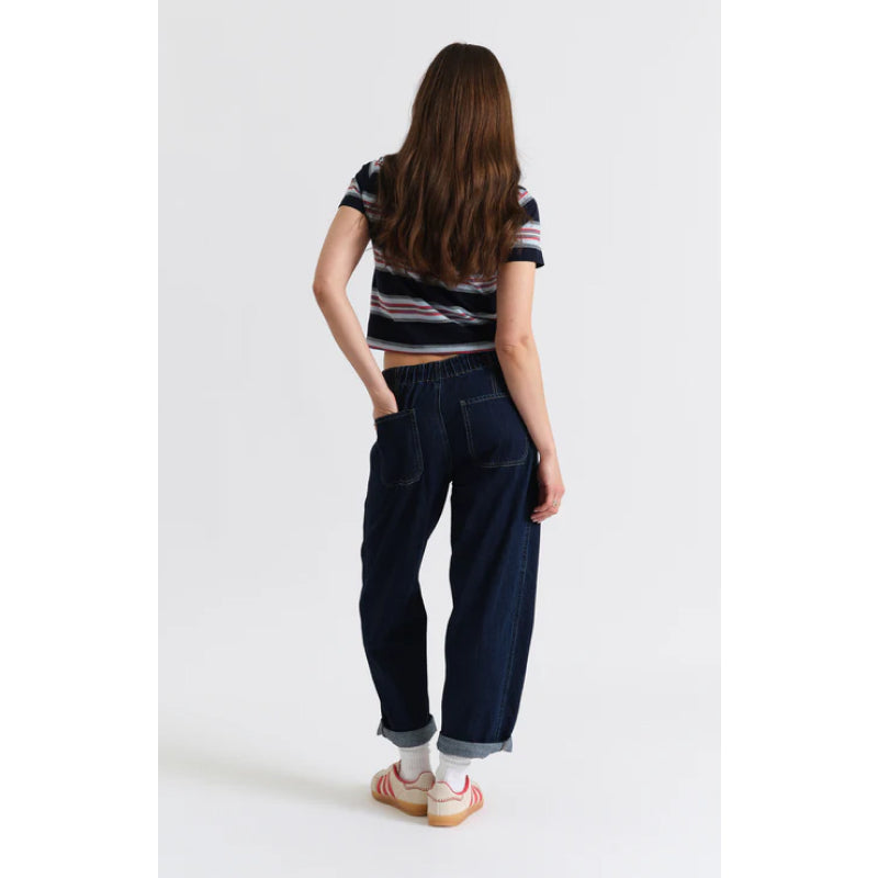 Daze Denim Villa Drawstring Barrel Leg - Blue Mood