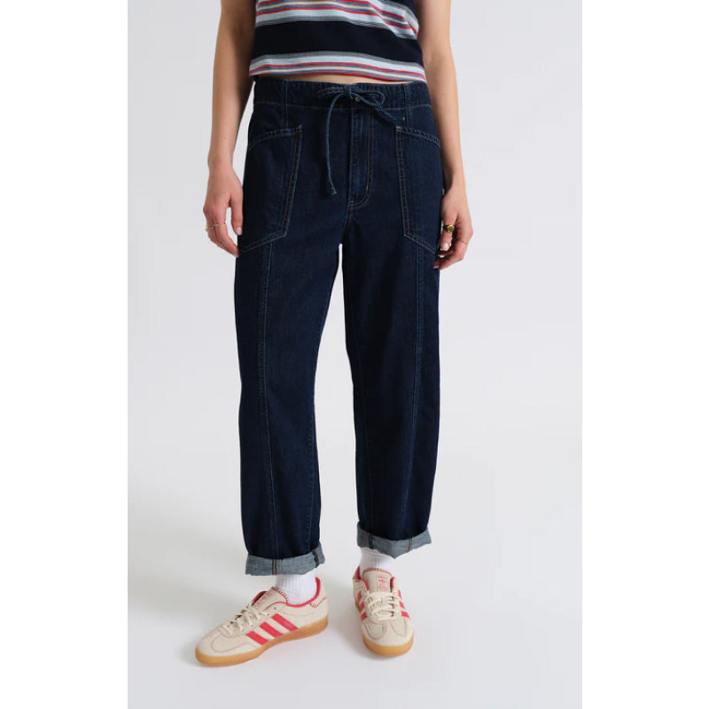 Daze Denim Villa Drawstring Barrel Leg - Blue Mood