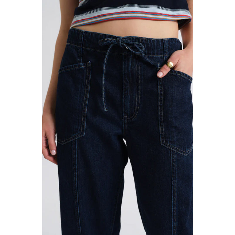 Daze Denim Villa Drawstring Barrel Leg - Blue Mood