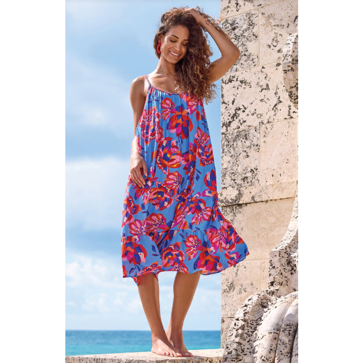 Tribal Sleeveless Dress with Lining