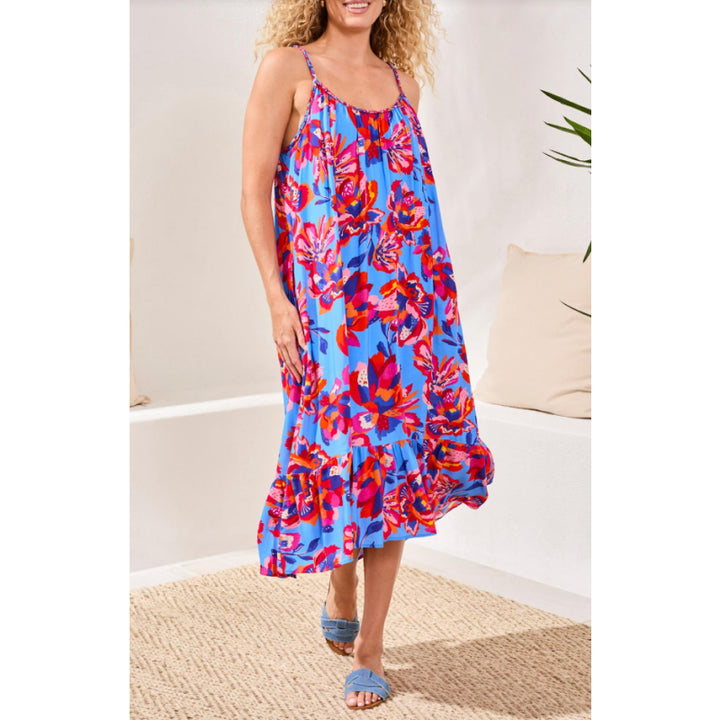 Tribal Sleeveless Dress with Lining