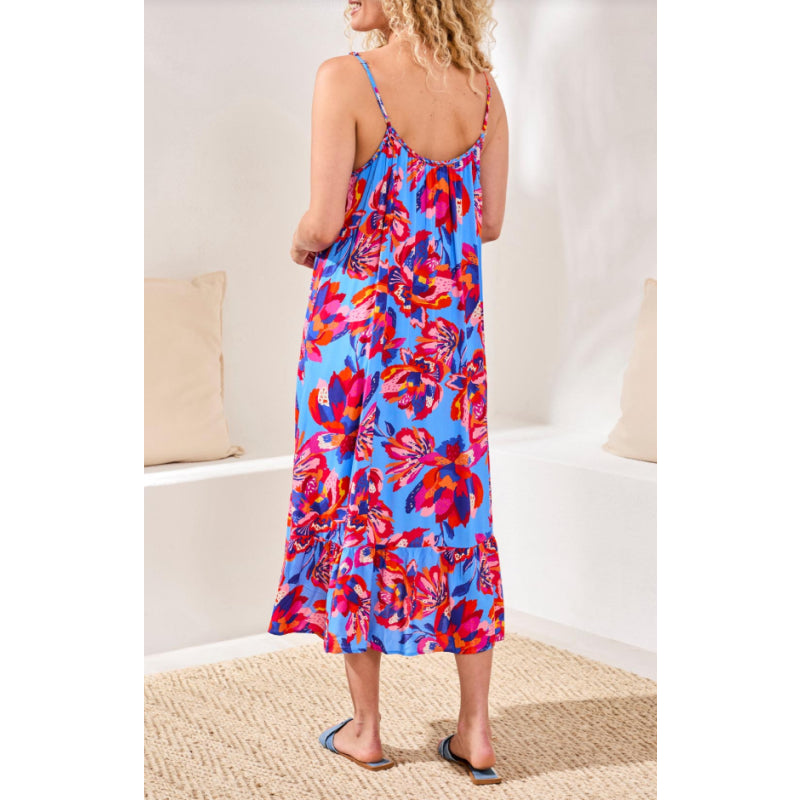 Tribal Sleeveless Dress with Lining
