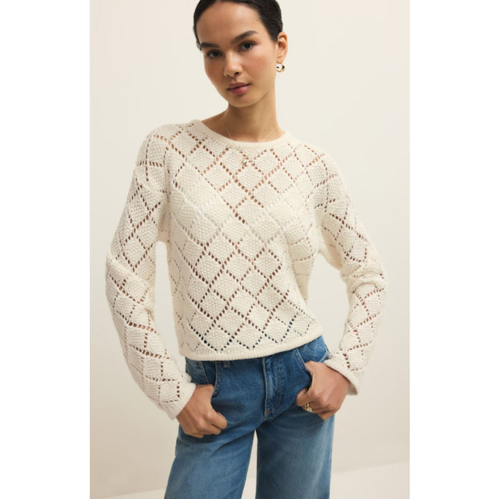 Z Supply Hullen Crochet Sweater