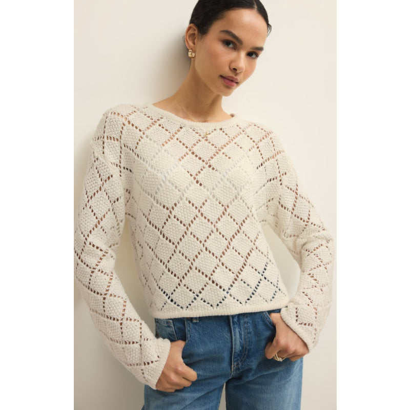 Z Supply Hullen Crochet Sweater