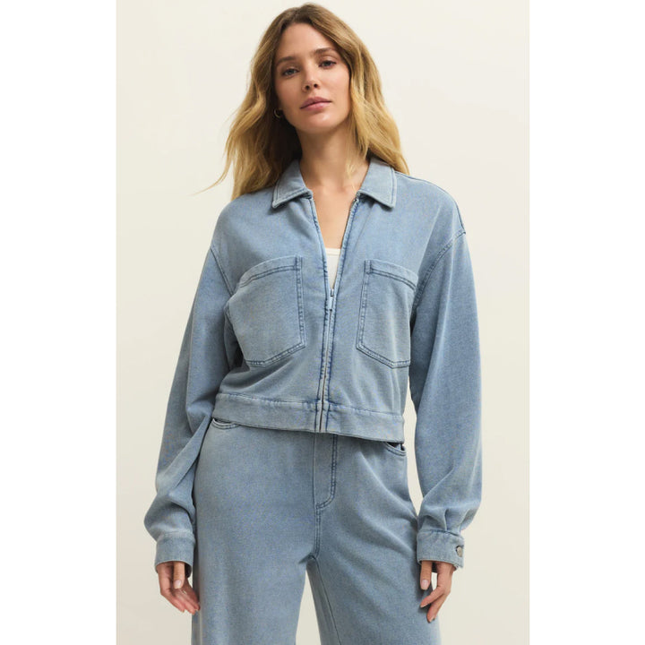 Z Supply Heritage Knit Denim Jacket