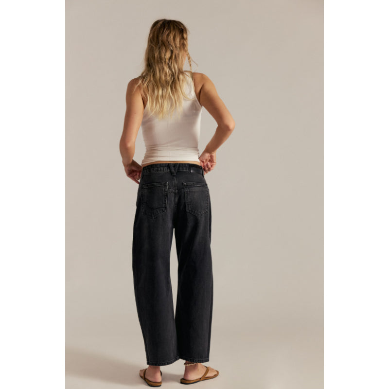 Free People We the Free Deep Trance Dropped Boyfriend Jeans - Hypnosis