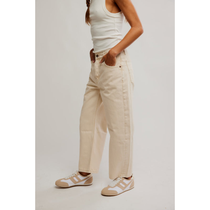 Free People We the Free Deep Trance Dropped Boyfriend Jeans - Casual Khaki