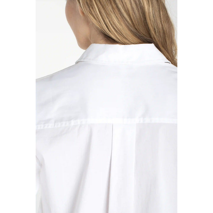 Liverpool Adjustable Sleeve Button Front Woven Top