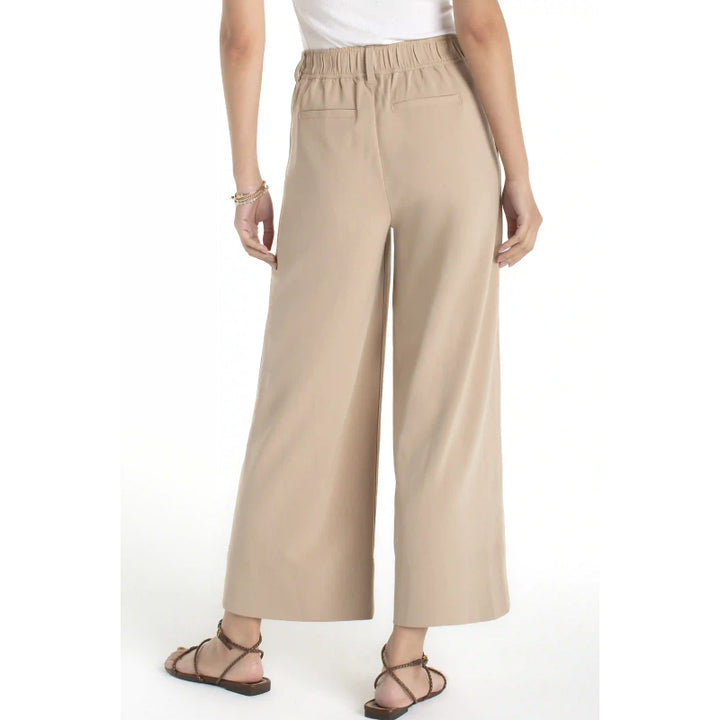 Liverpool Pleated Wide Leg Crop Trouser