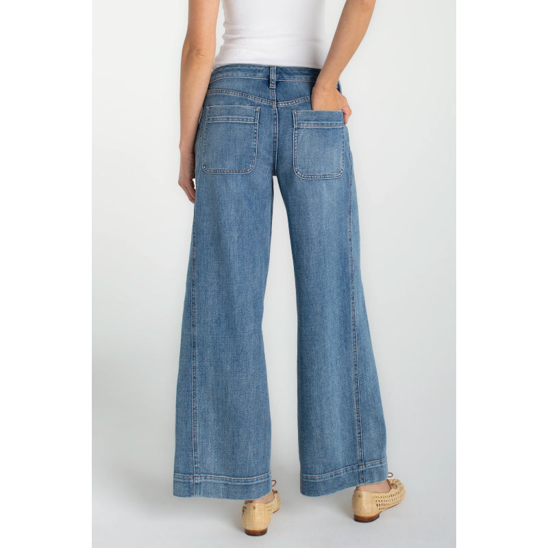 Liverpool Stride Wide Leg with Utility Details
