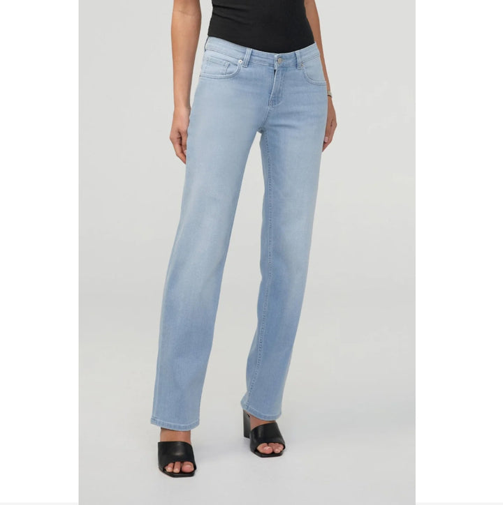 DU/ER Performance Denim Mid Rise Straight - Desert Blue